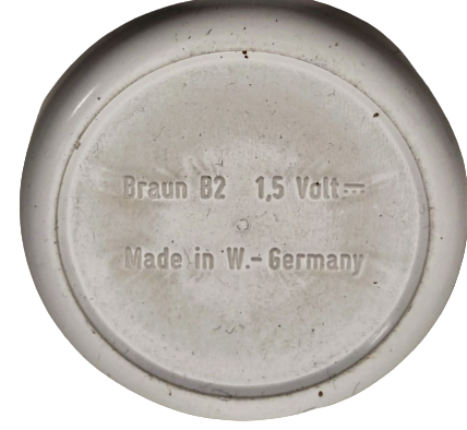 VİNTAGE 1969 BEYAZ VE METAL BRAUN RASİERSTAB B2 GENT'S TIRAŞ MAKİNESİ MADE N V- GERMANY