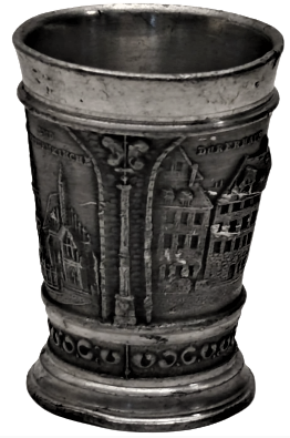 HANDGEGOSSEN REIN ZİNN 95% UFAK BOYDA ŞEHİR GÖRSELLİ BARDAK