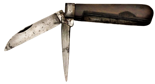 1960 EL YAPIM CELİK CİFT FOKSİYONLU CAKI DIŞI GÜL AGACINDAN YAPILMIŞ CEP CAKISI