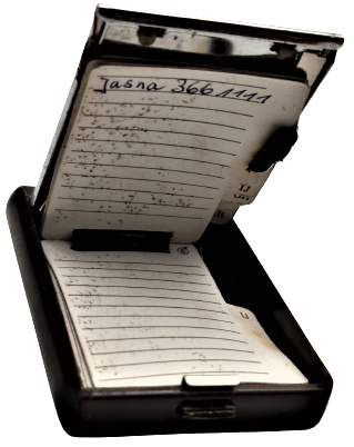 1960 METAL MEKANİK UFAK CEP İÇİN TELEFON FİHRİST YAN KOLU İSTENİLEN HARFİN ÜZERİNE CEKEREK KİŞİYİ BULMA ÖZELLİKLİ