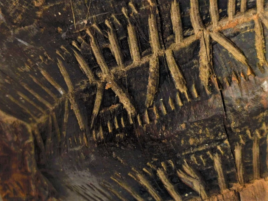 OSMANLI AHŞAP EL İŞLEMELİ EL YAPIM DİBEK KAHVE  KIRMADA UFALANMADA KULLANILAN  HAVAN KOLU YOKTUR