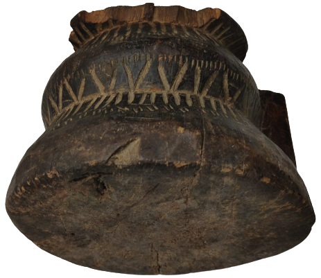 OSMANLI AHŞAP EL İŞLEMELİ EL YAPIM DİBEK KAHVE  KIRMADA UFALANMADA KULLANILAN  HAVAN KOLU YOKTUR