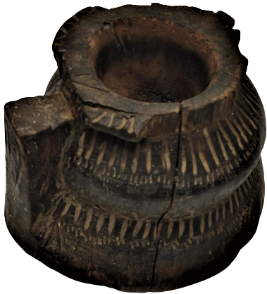 OSMANLI AHŞAP EL İŞLEMELİ EL YAPIM DİBEK KAHVE  KIRMADA UFALANMADA KULLANILAN  HAVAN KOLU YOKTUR