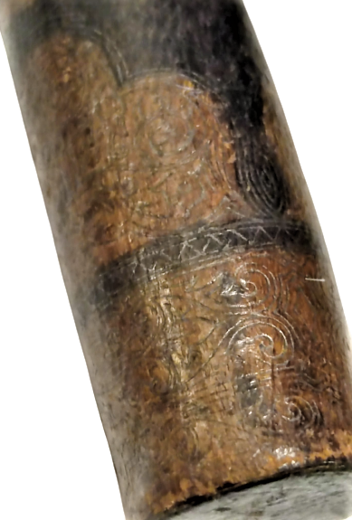 HANEDAN MÜHÜRÜ FİLDİŞİ KUTUSUNDA FİLDİŞİ MÜHÜR KUTUNUN DISI İŞLENMİŞ KAHVERENGİ  DERİ KAPLAMA MUHUR 