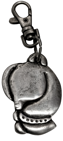 ÖZEL TASARIM GÜMÜŞ UYUYAN KEDİ ANAHTARLIK 36.70 GRAM