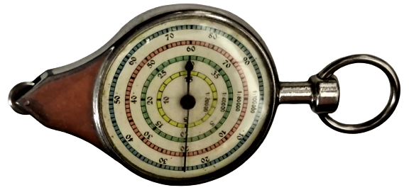 OPİZOMETRE KROM MEKANİK HARİTA ÜZERİNDE YÜRÜTÜLEREK MESAFE  ÖLCER CİFT TARAFLI İBRELİ ŞEFFAF KADRAN