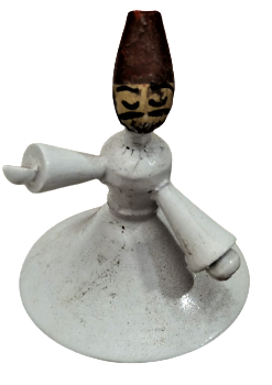 1960 KONYA MEVLANA DÖNEN SEMAZEN MEVLANA PEŞREVİ CALAN LATERNALI  AHŞAP KAPAKLI SIGARALIK 