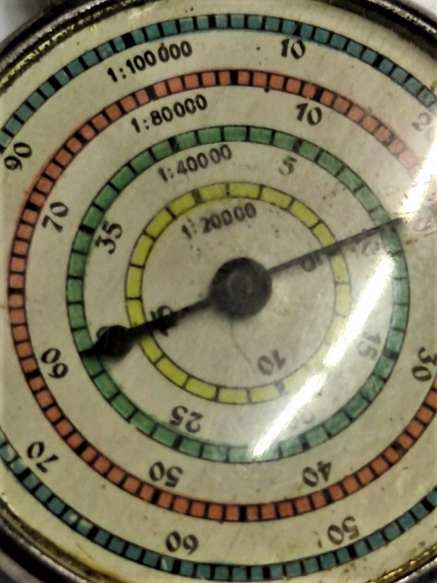 OPİZOMETRE KROM MEKANİK HARİTA ÜZERİNDE YÜRÜTÜLEREK MESAFE  ÖLCER CİFT TARAFLI İBRELİ ŞEFFAF KADRAN