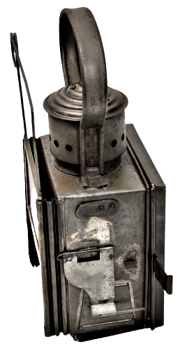 1920  T.C. DEVLET DEMİR YOLLARI YOL İŞARET FENERİ METAL TAŞINABİLİR FENER VE DİREKLERE TAKILMA APARATLI GAZ YAGLI  BEZ  FİTİLLİ YOL İŞARET FENERİ 