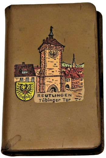 REUTLINGEN TÜBİNGER TOR TEMALI TANITIMLI CEP BAKIM SETİ TARAK AYNA TÖRPÜ