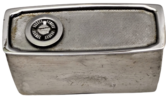 CONSUL SUPER FİLL LİGHTER  DIŞ KISMI GÜMÜŞ KAPLAMA  67,46 GR MASA SEHBA ÜZERİ CAKMAK