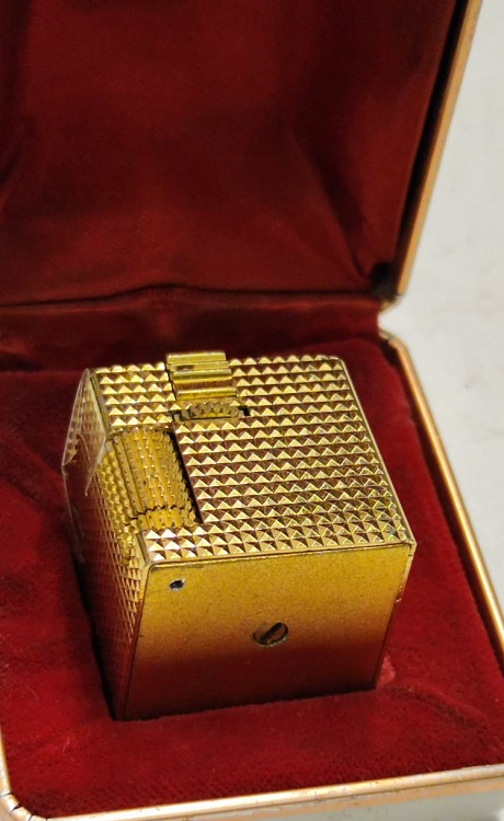 1970 FRANSA ÜRETİMİ IPPAG DİCE LİGHTER GAZLI ÇAKMAK KOLEKSİYON ORJİNAL KUTUDA KÜP KARE FORMDA RETRO