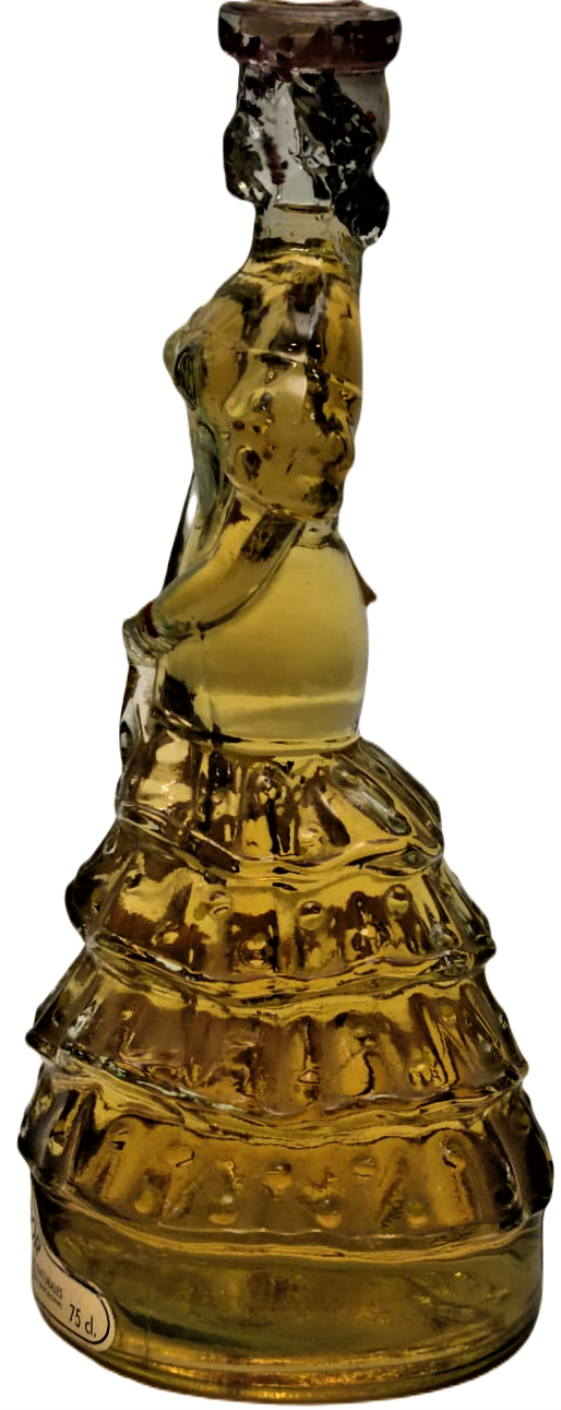 LİCOR DOR BEBİDA DERİVADA DE ALCOHOLES NATURALES 75 CL İSPANYOL FLEMENKO DANSCI FİGÜR DOLU LİKOR ŞİŞESİ