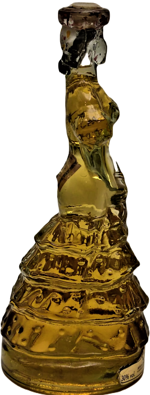 LİCOR DOR BEBİDA DERİVADA DE ALCOHOLES NATURALES 75 CL İSPANYOL FLEMENKO DANSCI FİGÜR DOLU LİKOR ŞİŞESİ