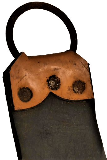 1950 DUVARA TAKILARAK BERBERLERİN USTURA BİLEME KAYISI KÖSELE DERİ  RAZOR STROP MASAT ORJİNAL EL DİKİŞLİ