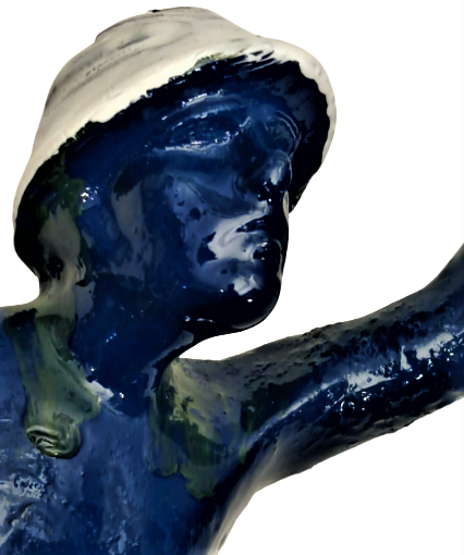 1970 METAL DÖKÜM ZONGULDAK ELİNDE LAMBA TUTAN MADENCİ ELEKTİRİKLİ ANAHTARLI GECE LAMBASI 