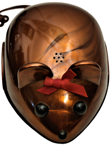 1970 MİKİ FARE MOUSE TELEFON SAYISAL TUŞLU KAHVERENGİ TONDA ZİL AYARLI 