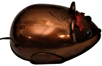 1970 MİKİ FARE MOUSE TELEFON SAYISAL TUŞLU KAHVERENGİ TONDA ZİL AYARLI 