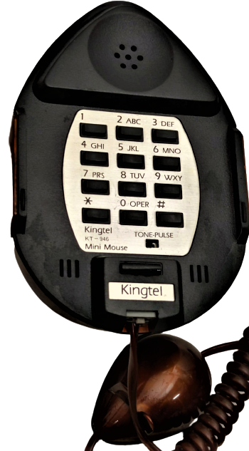 1970 MİKİ FARE MOUSE TELEFON SAYISAL TUŞLU KAHVERENGİ TONDA ZİL AYARLI 