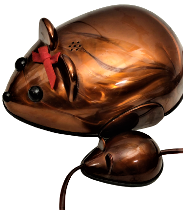 1970 MİKİ FARE MOUSE TELEFON SAYISAL TUŞLU KAHVERENGİ TONDA ZİL AYARLI 