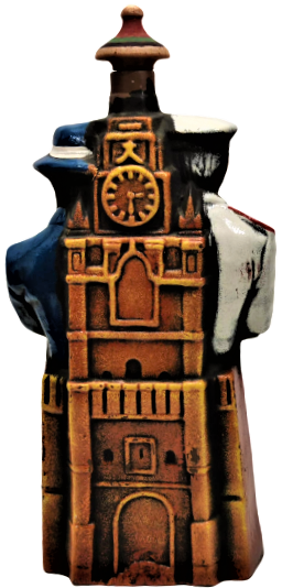 LAUREL HARDY TEMALI PİŞMİŞ KİLDEN ÜZERİ EL BOYAMA MANTAR TIPALI ŞİŞE  