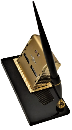 MASA ÜZERİ  AY GÜN  AYARLANABİLİR MEKANİK TAKVİM SHAFFER MÜREKKEPLİ DOLMA KALEM TAKIM