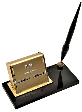 MASA ÜZERİ  AY GÜN  AYARLANABİLİR MEKANİK TAKVİM SHAFFER MÜREKKEPLİ DOLMA KALEM TAKIM