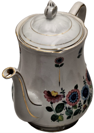 PORSELEN ELEKTİRİKLİ CAYDANLIK 1 LİTRELİK ÜZERİ CİCEKLİ 