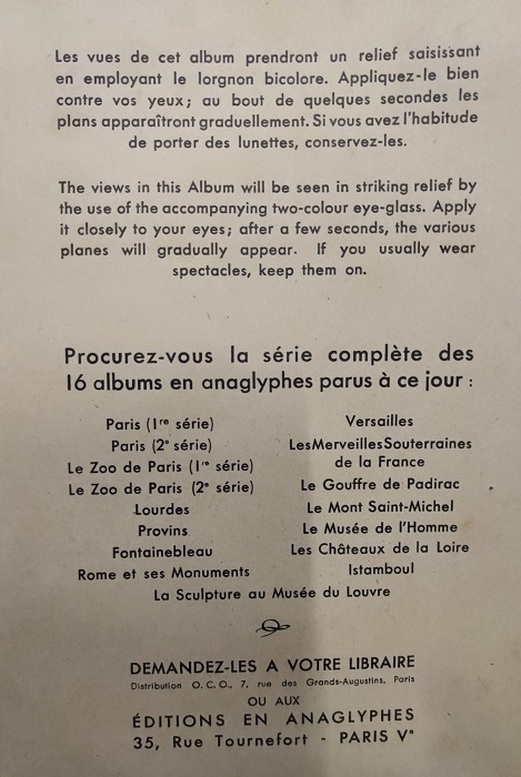 1937 ISTAMBOUL EN REELIEF PAR LES ANAGLYPHES  ORJİNAL GÖZLUGU İÇERSİNDE 3 BOYUTLU İSTANBUL KATALOK 