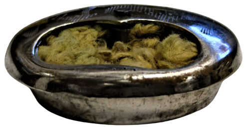 OSMANLI HACI YAGI ESANS KOKU KUTUSU ÜZERİNDE TEK MİNARELİ KELEM İŞİ CAMİ RESİMLİ