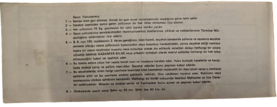 1960 GAZANFER BİLGE OTOBÜSLERİ EMNİYET KONFOR UCUZLUK OTOBÜS BİLETİ 