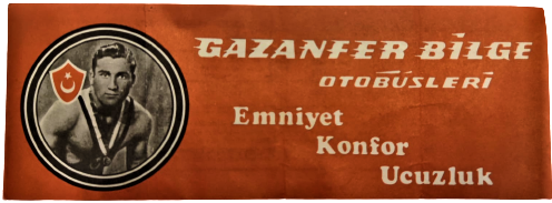 1960 GAZANFER BİLGE OTOBÜSLERİ EMNİYET KONFOR UCUZLUK OTOBÜS BİLETİ 