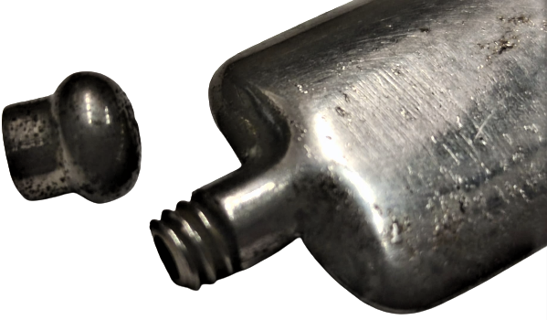 1900 METAL KROM KAPLAMA KAPAKLI METAL ESASB PARFUM ŞİŞESİ CEPDE  CANTADA TAŞINAN 