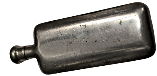 1900 METAL KROM KAPLAMA KAPAKLI METAL ESASB PARFUM ŞİŞESİ CEPDE  CANTADA TAŞINAN 