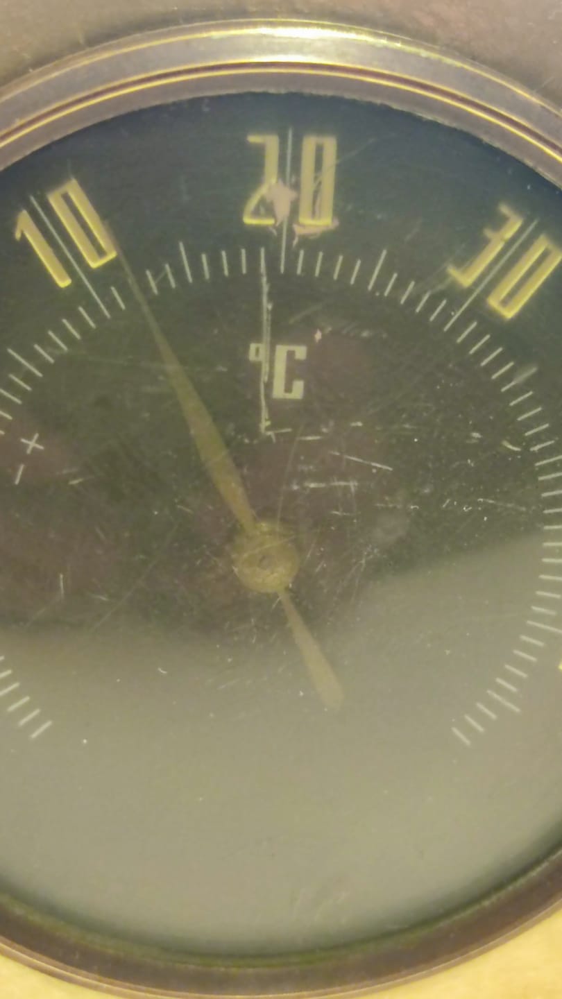 1950 KENARLAR YAPRAK ŞEKLİNDE TASARLANMIŞ PİRİN ÜZERİNE KOYULMUŞ TERMOMETRE 