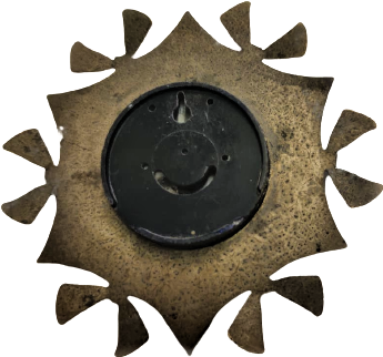 1950 KENARLAR YAPRAK ŞEKLİNDE TASARLANMIŞ PİRİN ÜZERİNE KOYULMUŞ TERMOMETRE 