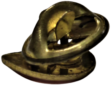 1970 KIZILAY KAN DAMLASI  ŞEKLİNDE TASARLANMIŞ ARKASI PAPUCLU YAKA RÖZETİ