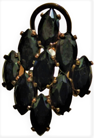 OSMANLI SALKIM KÜPE 9 ADETLİ BORDO RENKİ KUARZ TAŞLAR İLE BEZELİ TAMAMEN USTA EL YAPIMI