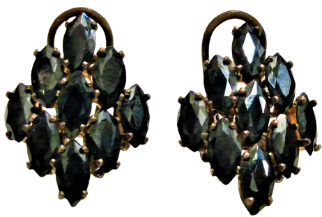 OSMANLI SALKIM KÜPE 9 ADETLİ BORDO RENKİ KUARZ TAŞLAR İLE BEZELİ TAMAMEN USTA EL YAPIMI