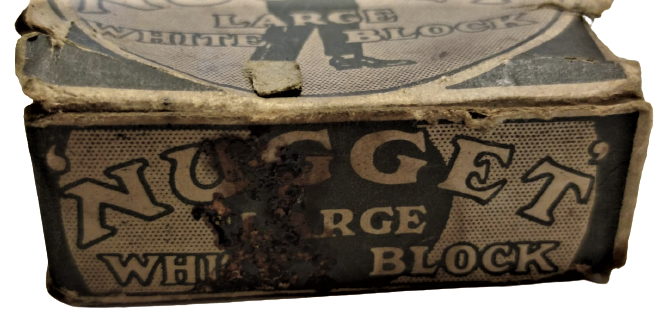 1940 NUGGET LARCE WHITE BLOCK POLISH KARTON KUTUSUNDA KULLANILMIŞ AYAKKABI CİLASI