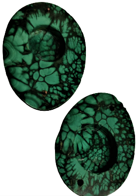 1955 AMERİKAN MALAKİT TAŞI İKİ PARCA  PASKALYA YUMURTASU İCERSİNDE HEDİYE SUNUMU İCİN ÖZEL BÖLME