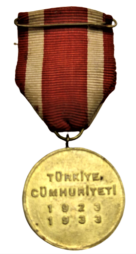 TÜRKİYE CUMHURİYETİ 10 YIL MADALYASI 1923 1933 ORJİNAL KURDELELİ