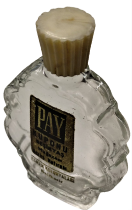 1960 PAY KUPONU BEŞİKTAŞ MAGAZASI ACILIŞ HATIRASI ESMEN KOLONYALARI BALIKESİR PARFUM ŞİŞESİ