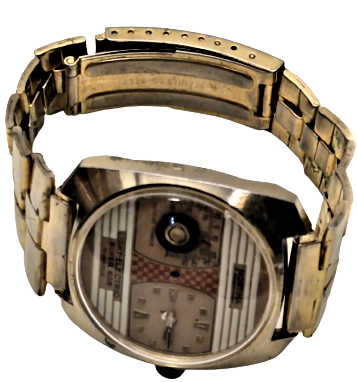 1970 MORTİMA LIGHT ELECTRIC SUPER 608 CLOAK KOL SAATİ KADRAN ORTADA LAMBA SOLDA DERECE SAGDA KURMALI MEKANİK KOLEKSİYON SAAT