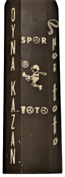 1960 SPOR TOTO OYNA KAZAN REKLAMLI KAHVEGERGİ SERT PLASTİKDEN TÜKENMEZ KALEM