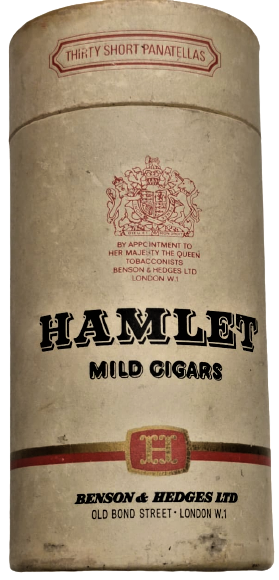 1950 HAMLET MILD CIGARS THIRTY SHORT PANATELLAS   BENSON & HEDGES LTD LONDON PURO KUTUSU İCİNDE BİR ADET VAR