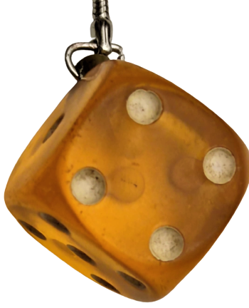 KATALİN ZAR ANAHTARLIK BAL RENGİNDE  AGIRLIK  18 GR  KENAR ÖLCÜLERİ 2,5 CM 