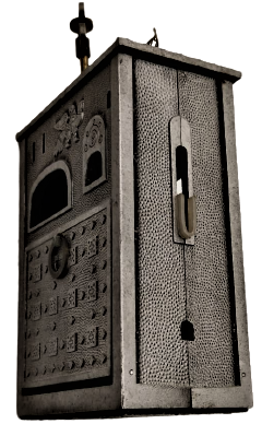 KİLİSE FORMUNDA METAL CİFT KAPAKLI KIRK ADET SIGARA İKRAM KUTUSU