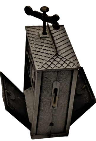 KİLİSE FORMUNDA METAL CİFT KAPAKLI KIRK ADET SIGARA İKRAM KUTUSU