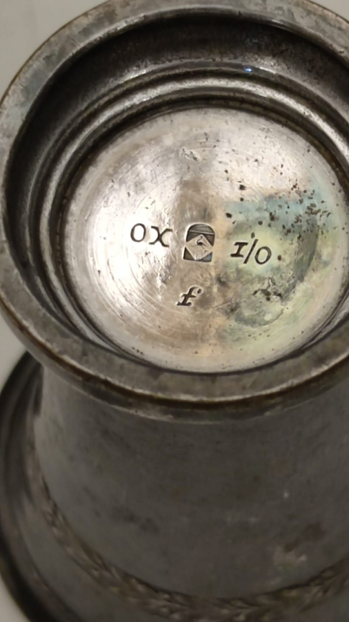 WMF 1/0  STRAUBENMARKE DAMGALI İKİ ADET ÜZERİ İŞLEMELİ GÜMÜŞ KAPLAMA KADEH 